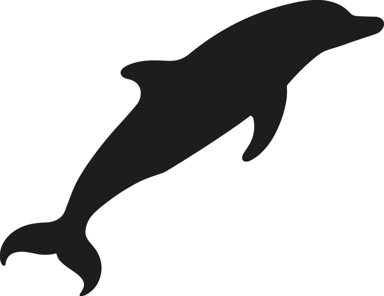 Dynamic Dolphin Silhouette Illustration vector