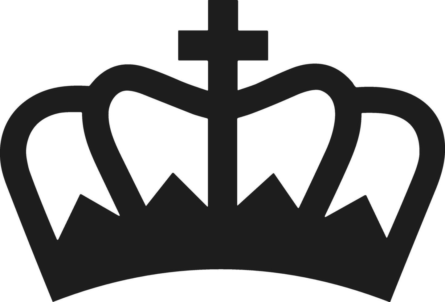 Royal Crown Icon - Minimalist Silhouette vector