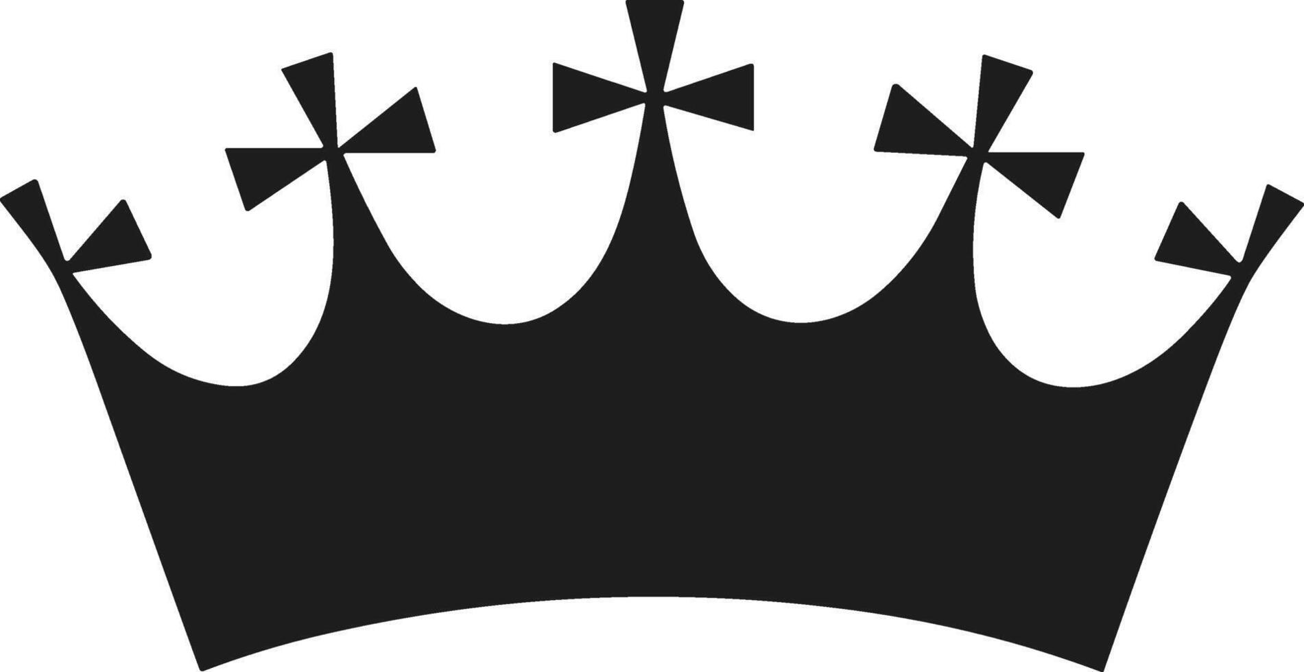 Ornate Crown Silhouette - Elegant Design vector