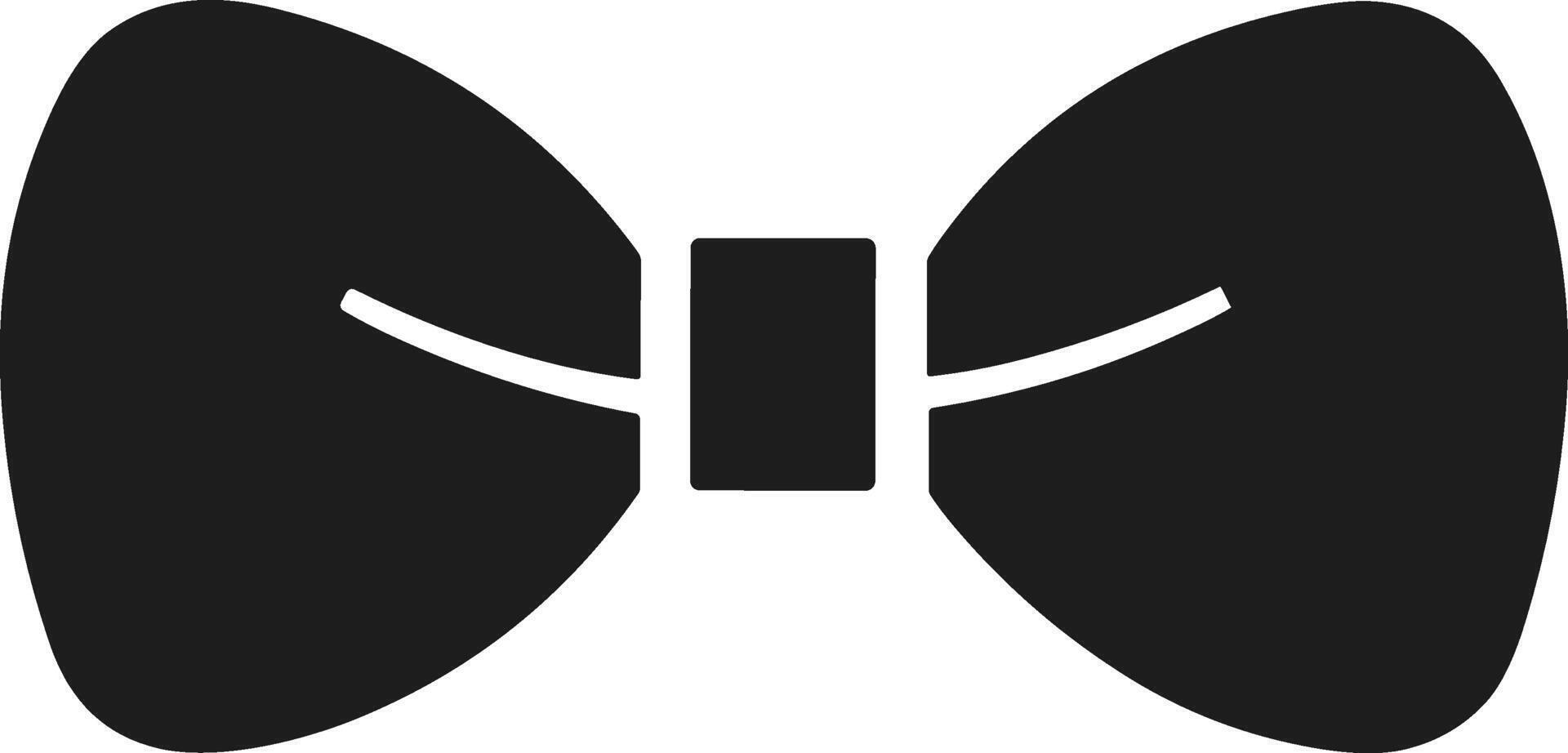 Elegant Bow Tie Silhouette - Minimalist Design vector