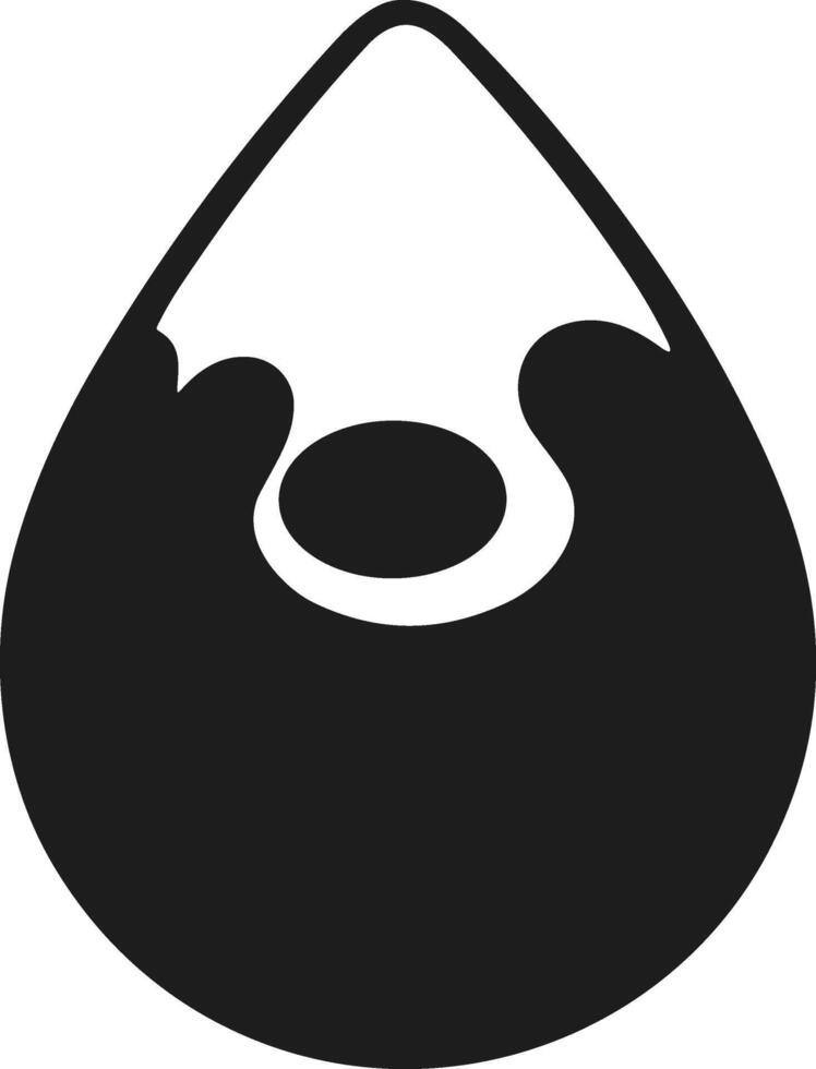 Unique Water Drop Silhouette with Abstract Pattern vector
