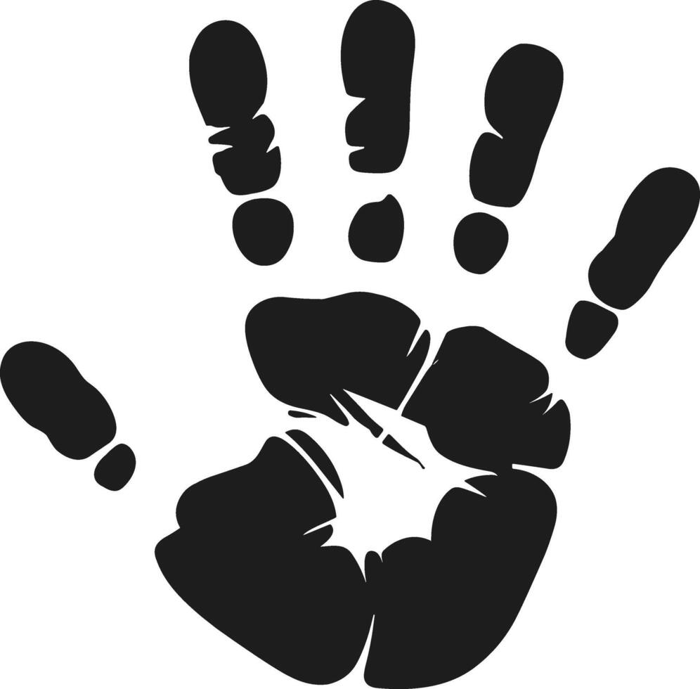 Festive Handprint Silhouette for Holi - Celebration Design vector