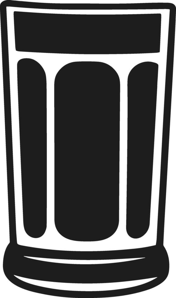 Classic Beer Glass Silhouette - Minimalist Illustration vector
