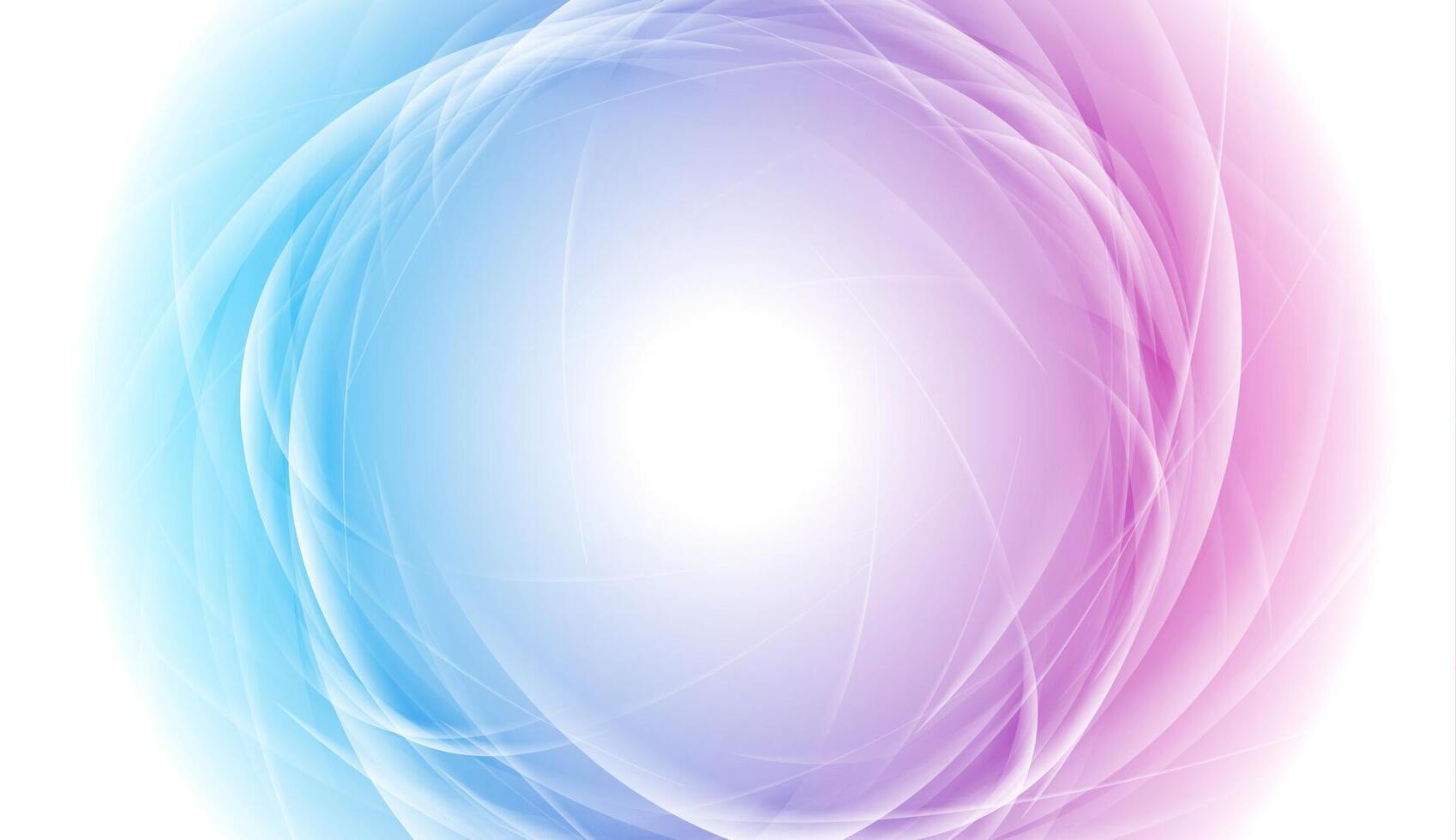 Pink and blue glossy smooth wavy circle abstract background vector