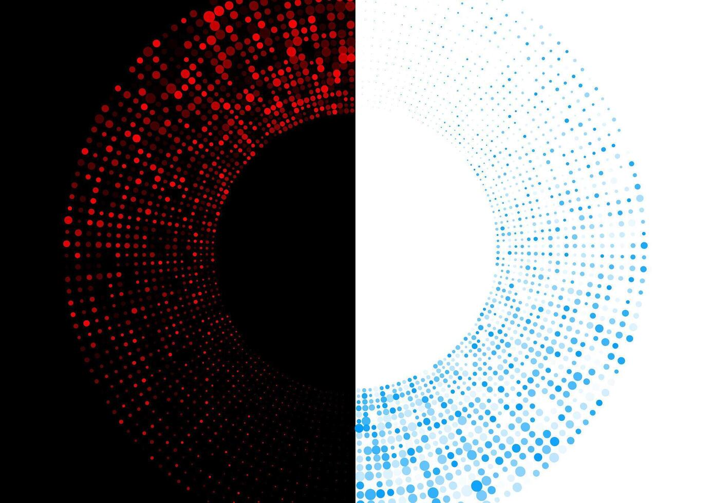 Futuristic minimal tech contrast halftones dotted circles abstract background vector