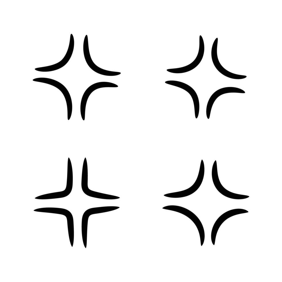 Blinking comic shape art decoration isolated. vector
