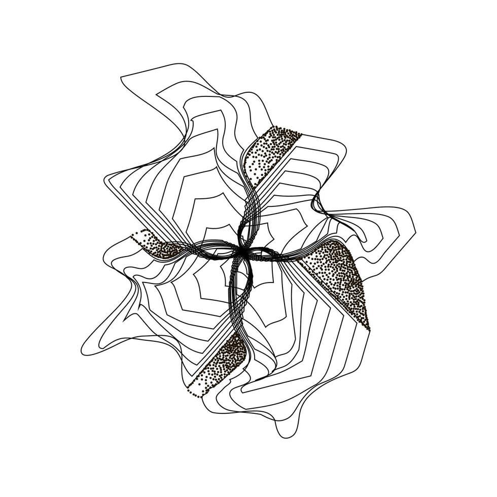 Curve wireframe figure abstract design element illustration vector