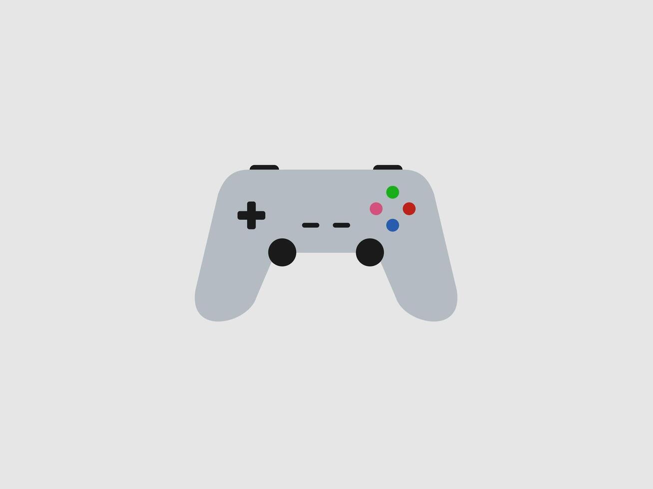 This is a flat illustration of a game controller vector