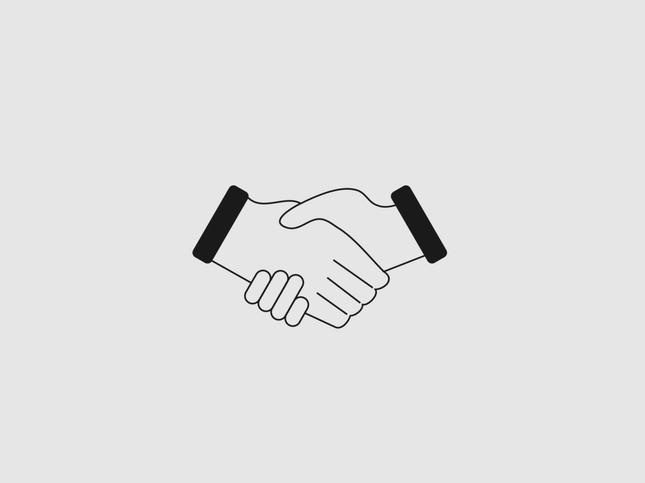 This is a flat illustration of a handshake vector