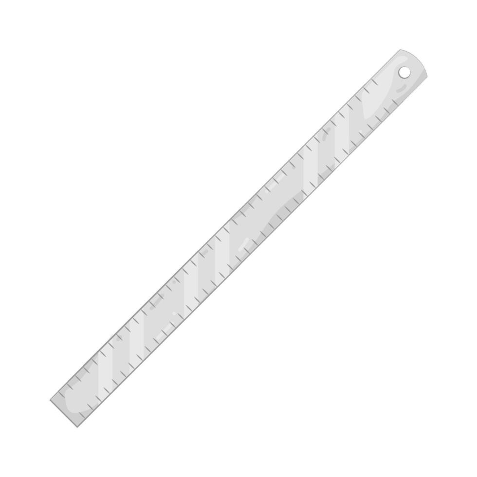 Illustration of metal ruler vector