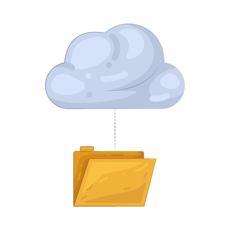 cloud storage illustration vector