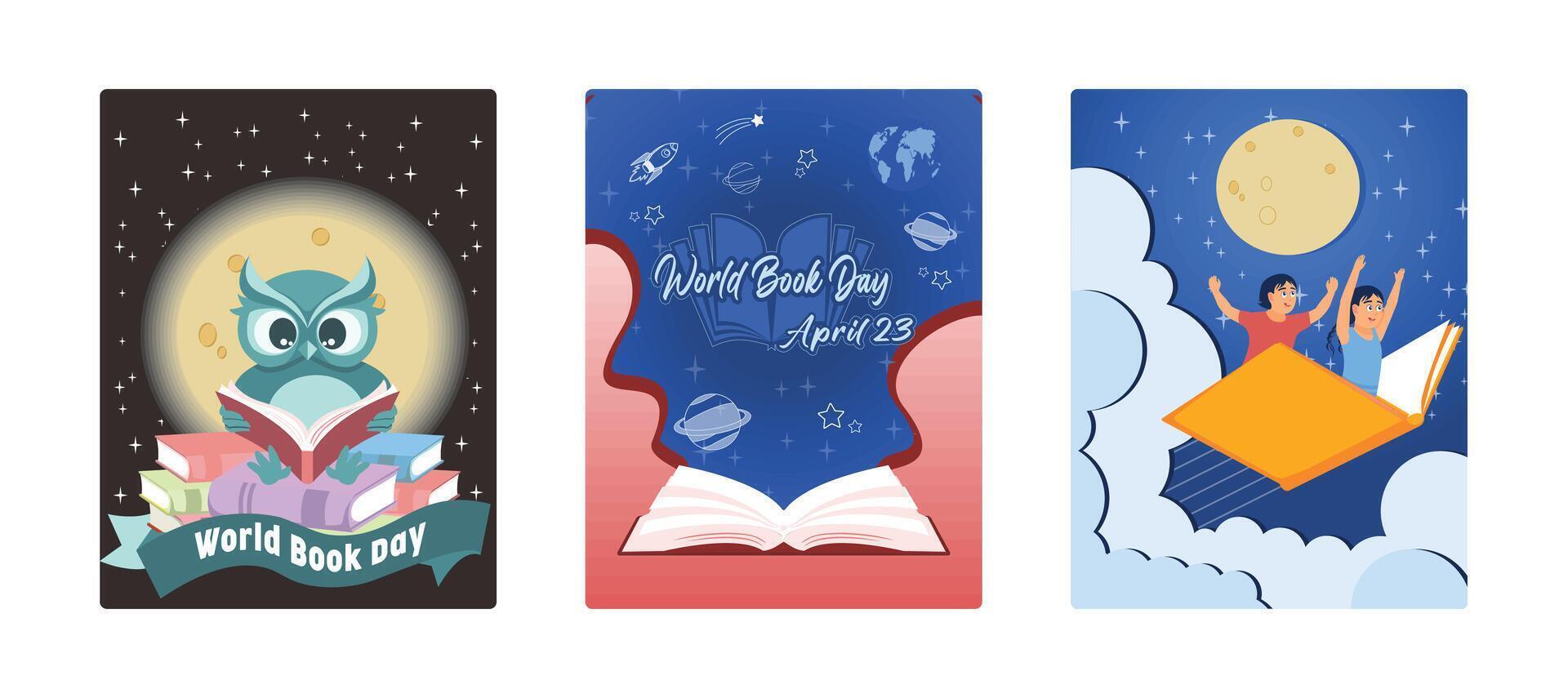 World Book Day.Read books to increase insight and knowledge. vector
