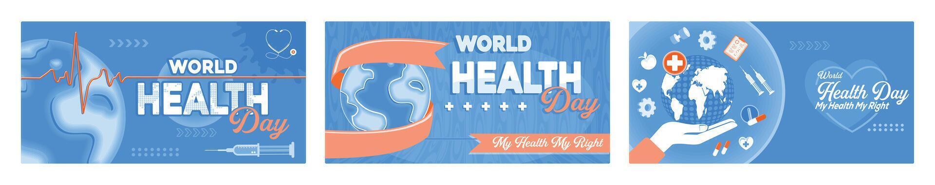 World Health Day is celebrated to raise global health awareness. vector