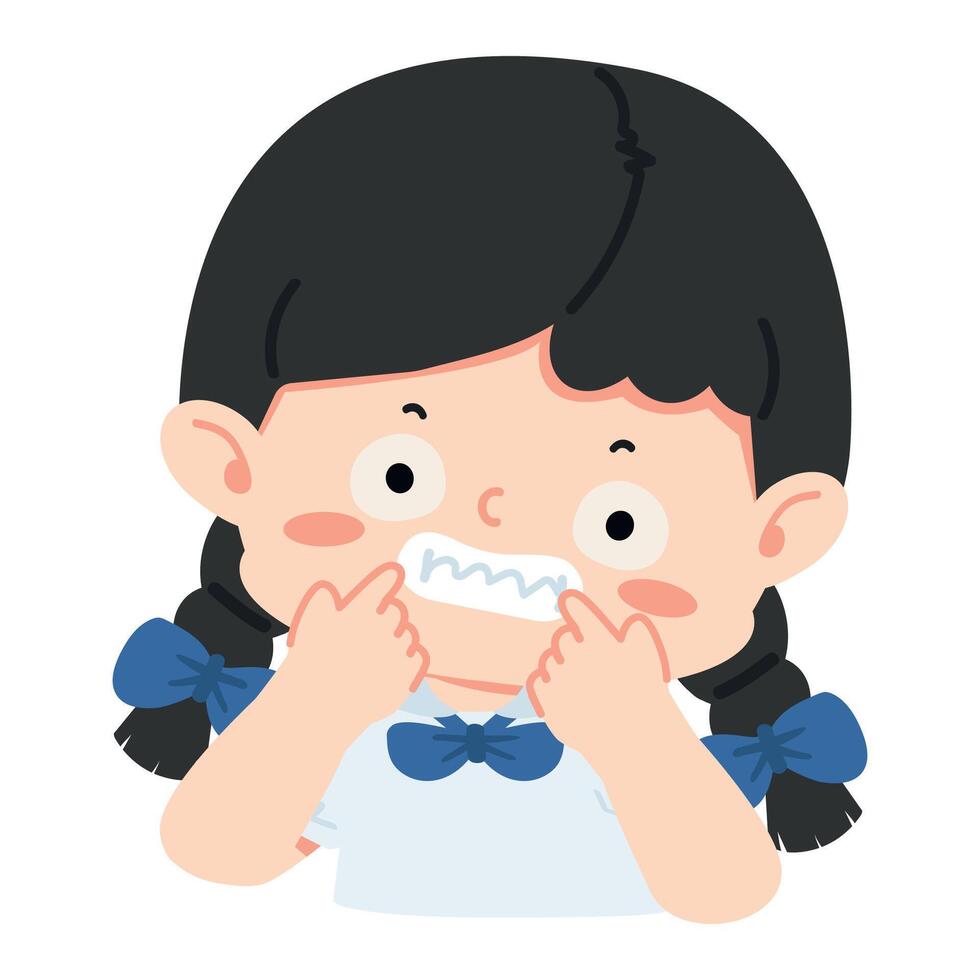 Girl making a funny face vector