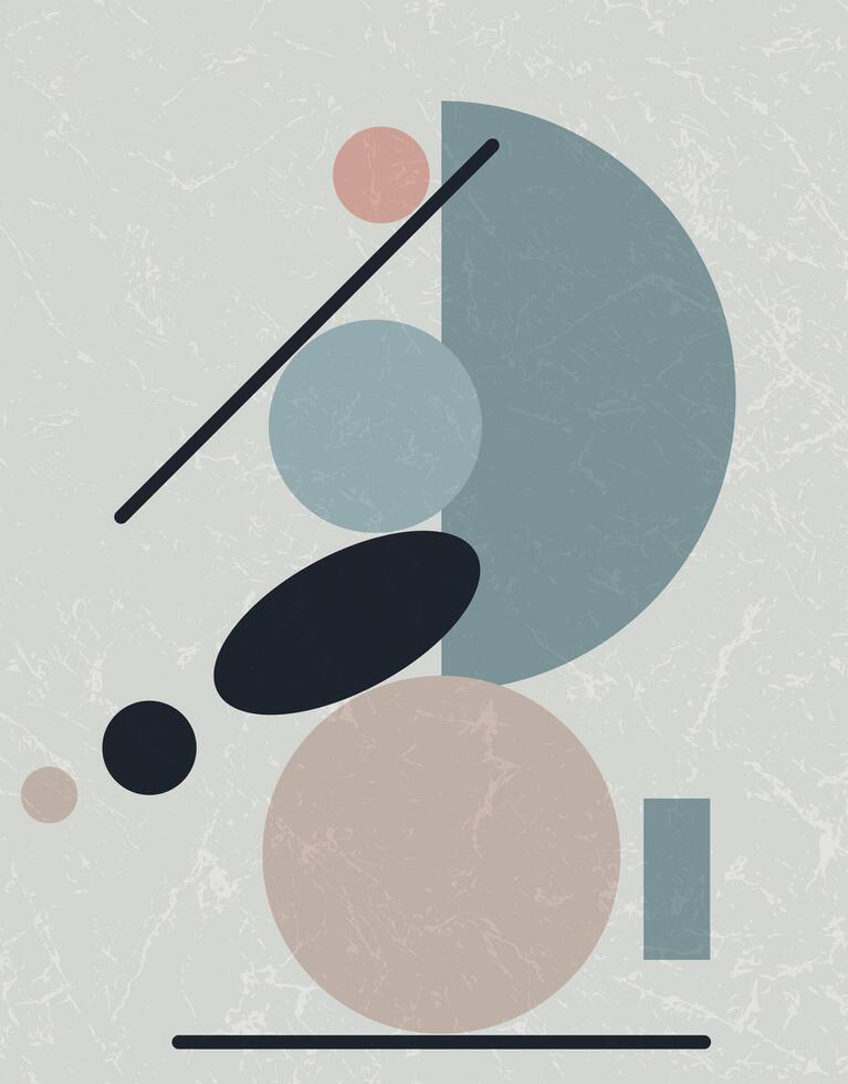 Geometric Balance with Soft Pastel Tones vector