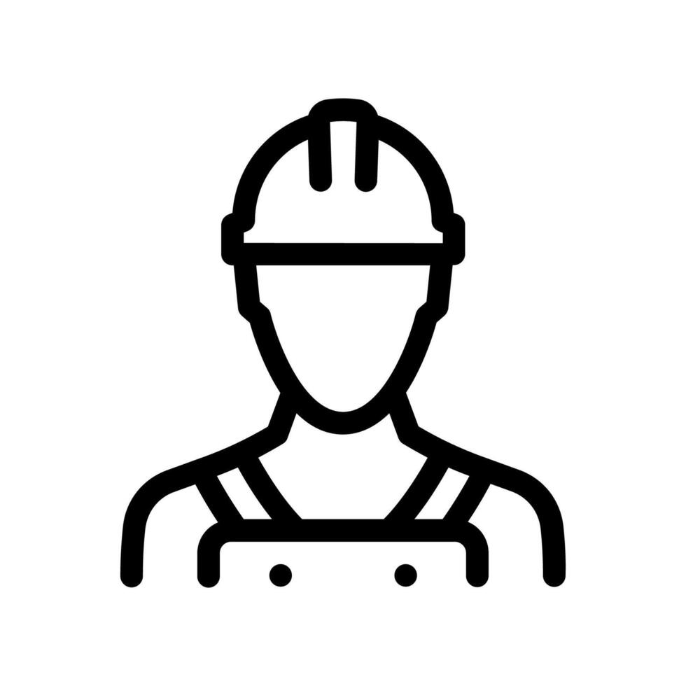 A clean and simple icon for laborer, construction worker vector