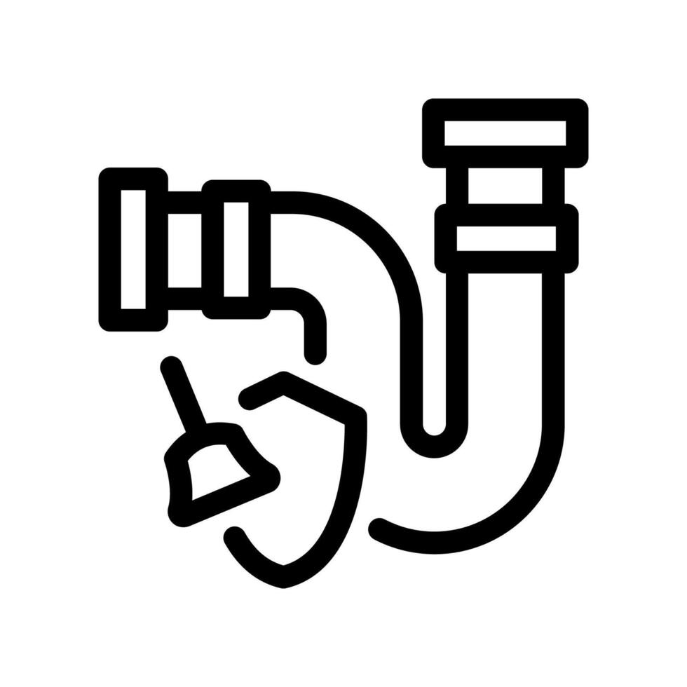 A clean and simple icon for water pipe vector