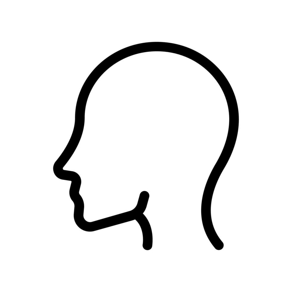 A clean and simple icon for human head vector