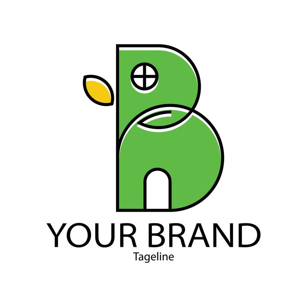 Green Building Logo Drinking water barrel vector