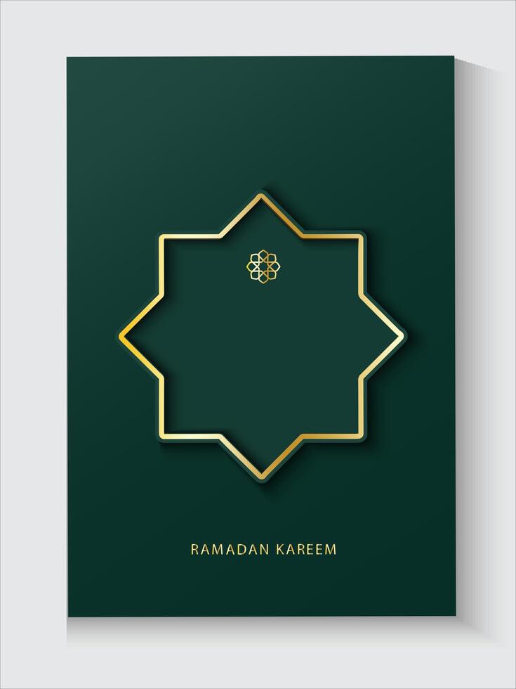ramadan kareem or eid mubarak greeting card background template vector