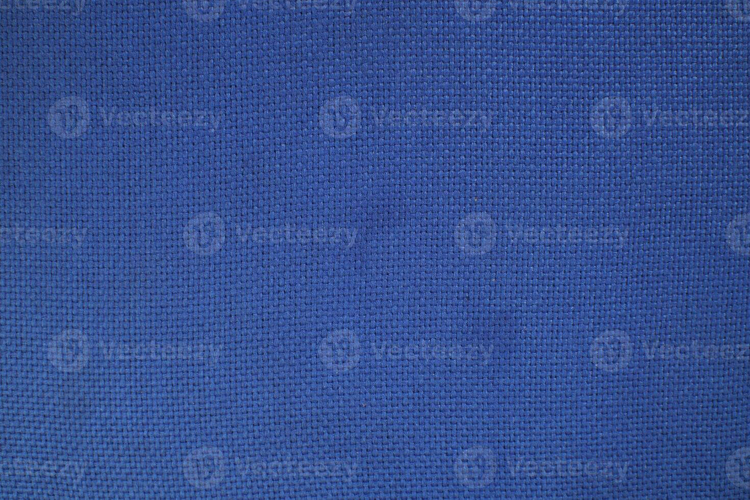 Seamless Blue Fabric Texture with Woven Pattern photo