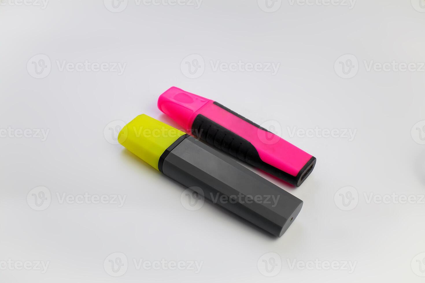 Pair of Vibrant Highlighters for Office and School Use photo