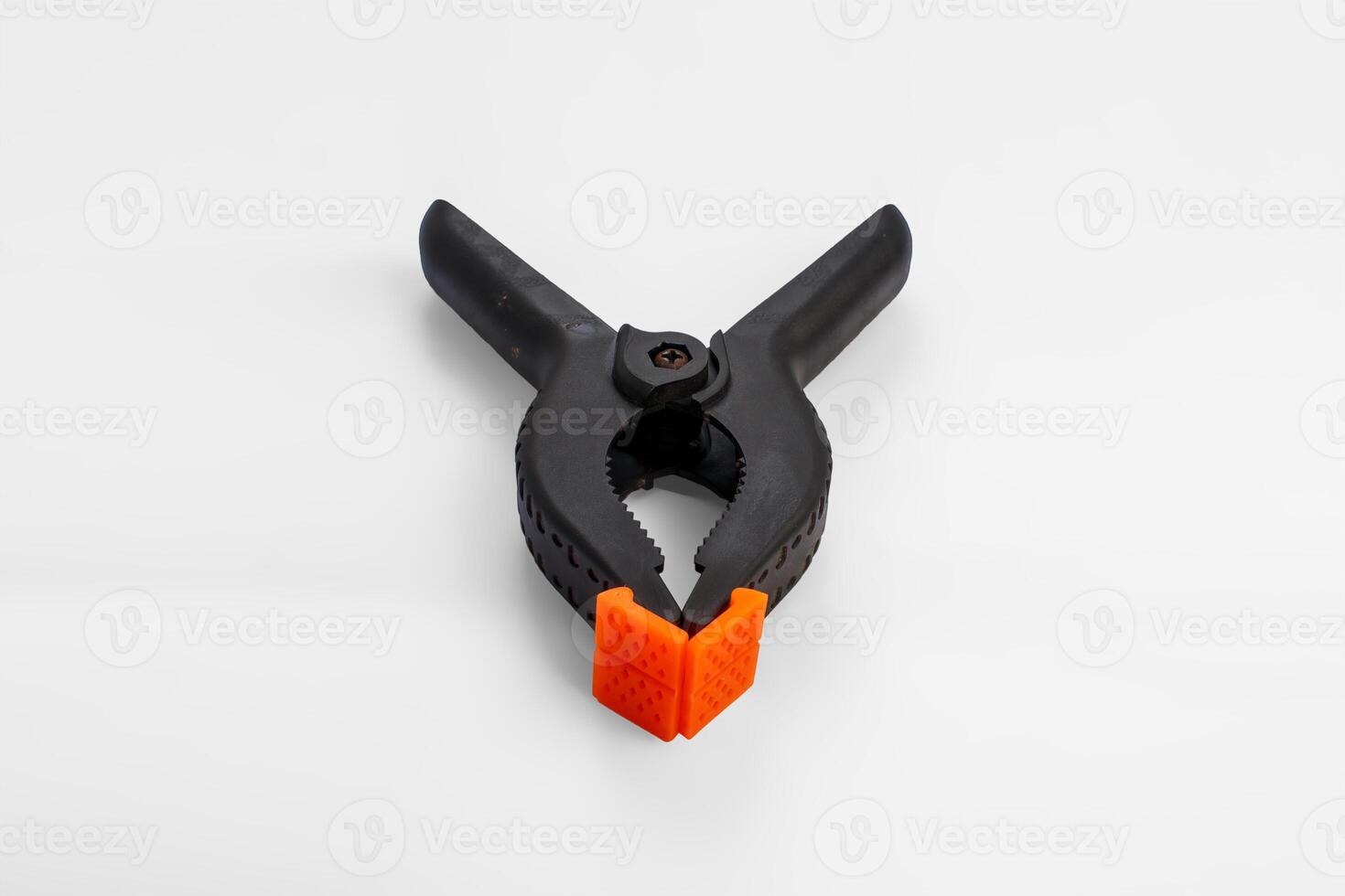 Black Spring Clamp with Orange Pads photo