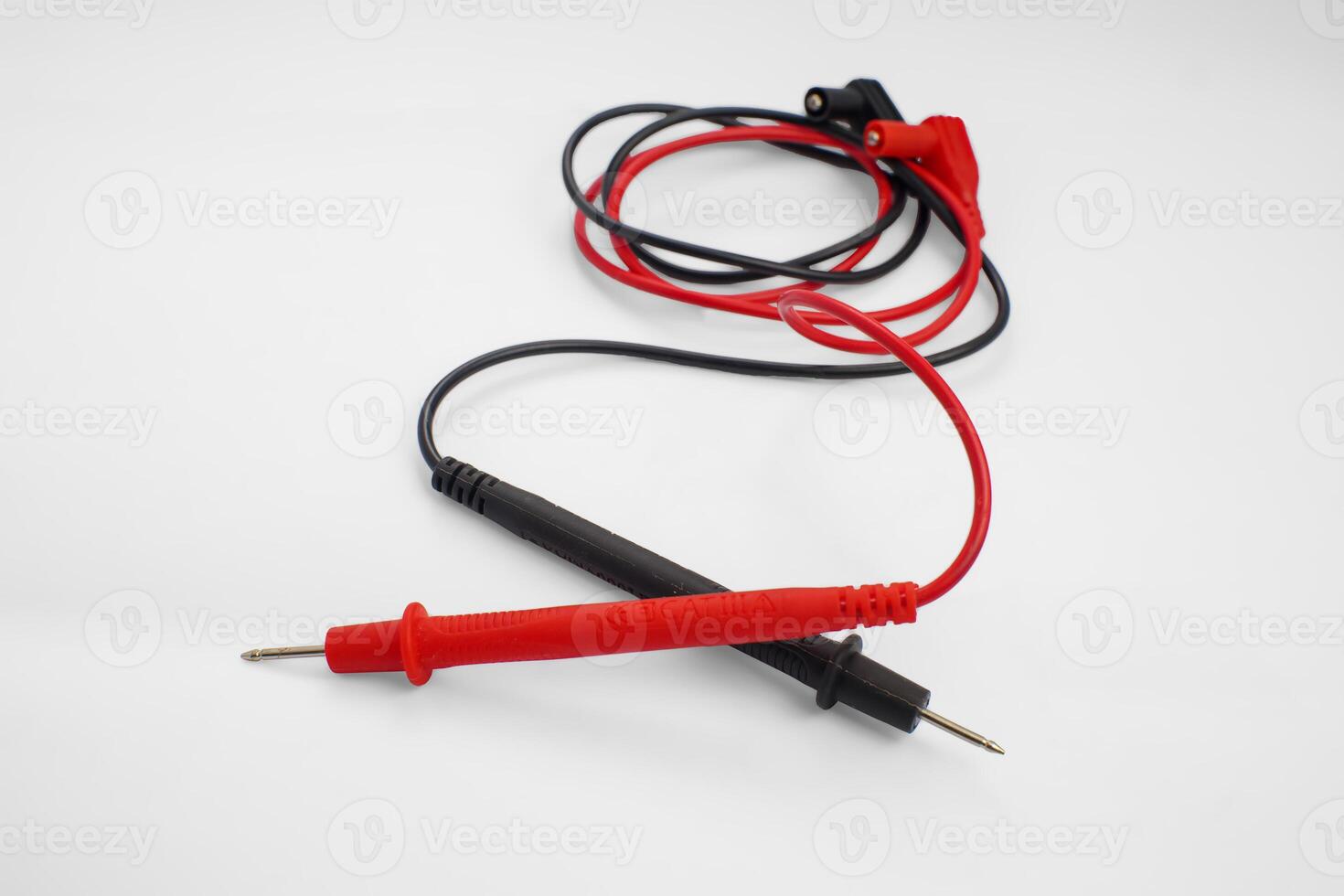 Red and Black Multimeter Probes for Electrical Testing photo
