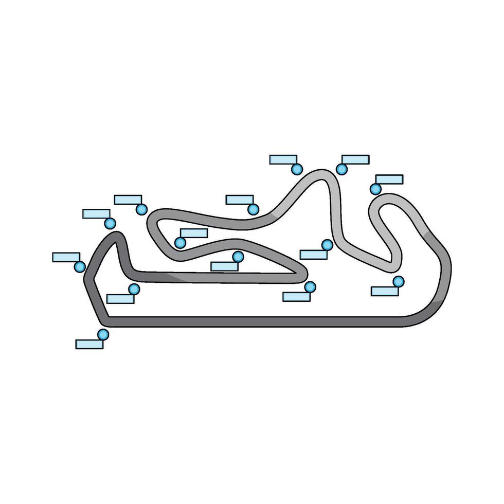Race Circuit Map vector