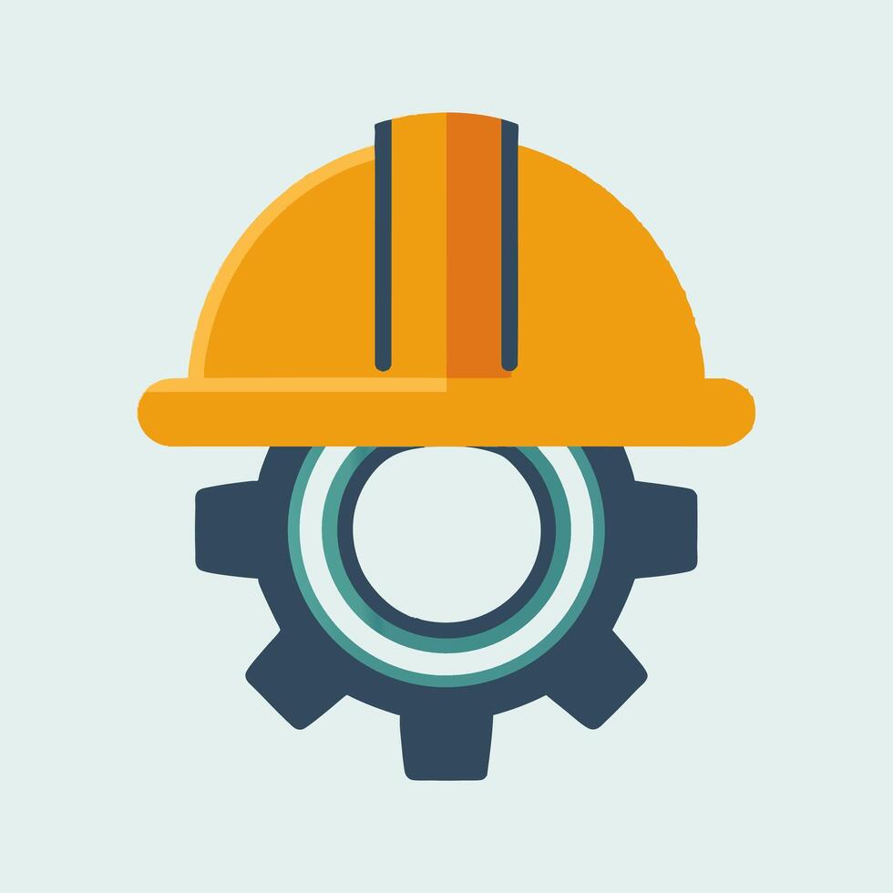 Helmet with Gears Cartoon vector