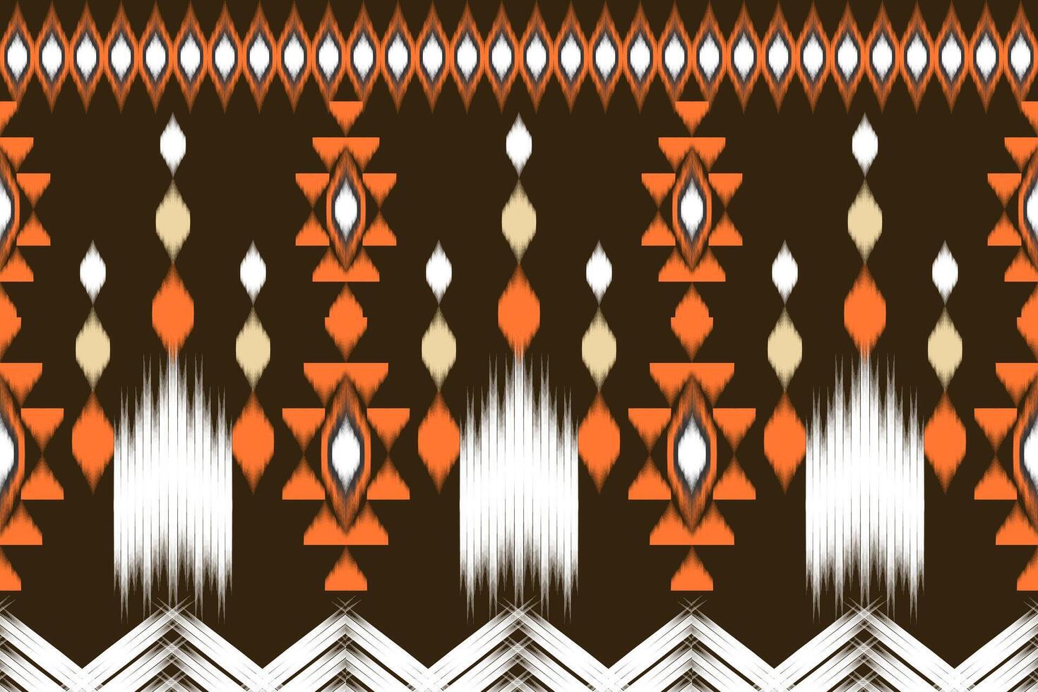 Ikat paisley seamless pattern, traditional seamless pattern, vector