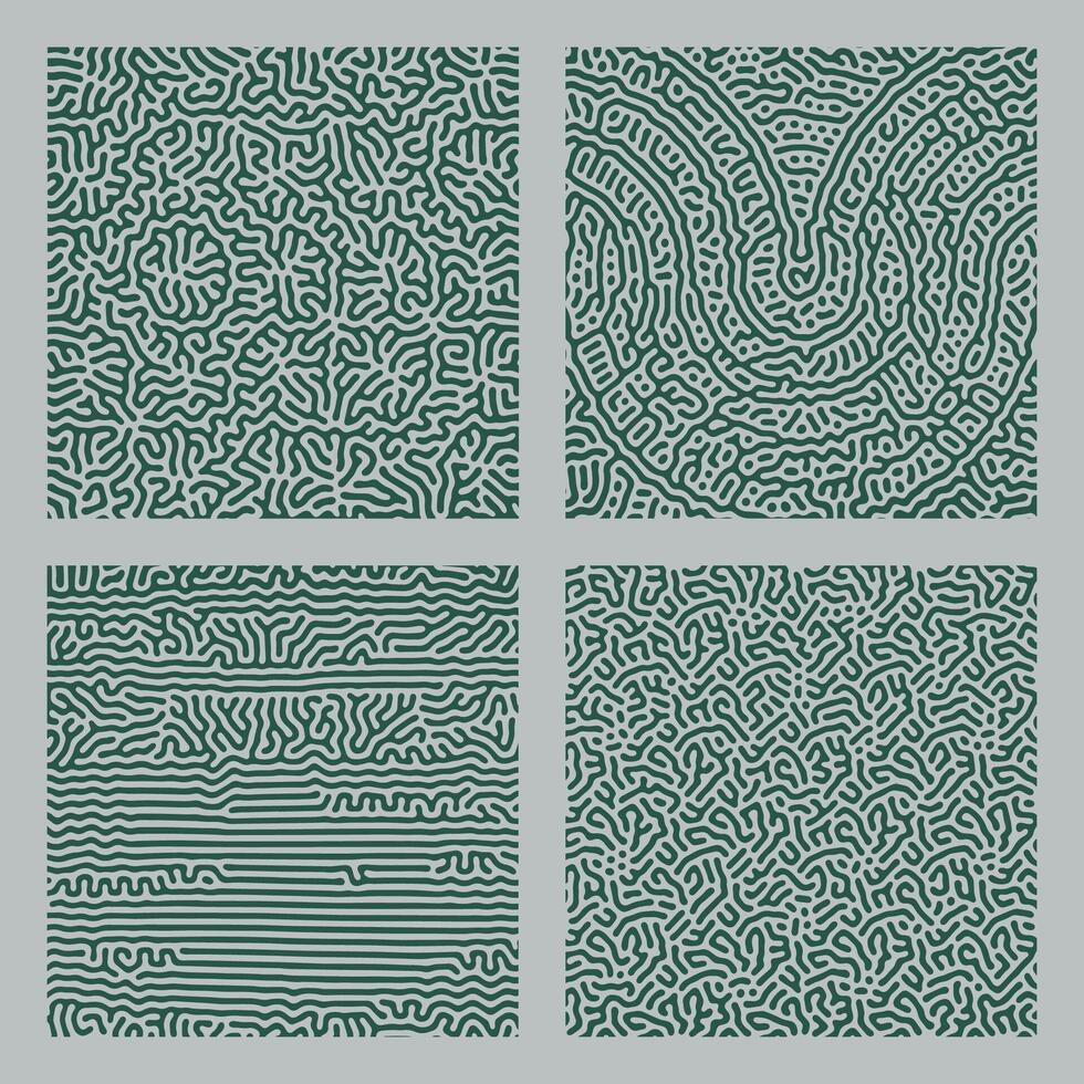 green organic turing abstract lines pattern background. pack collection design vector