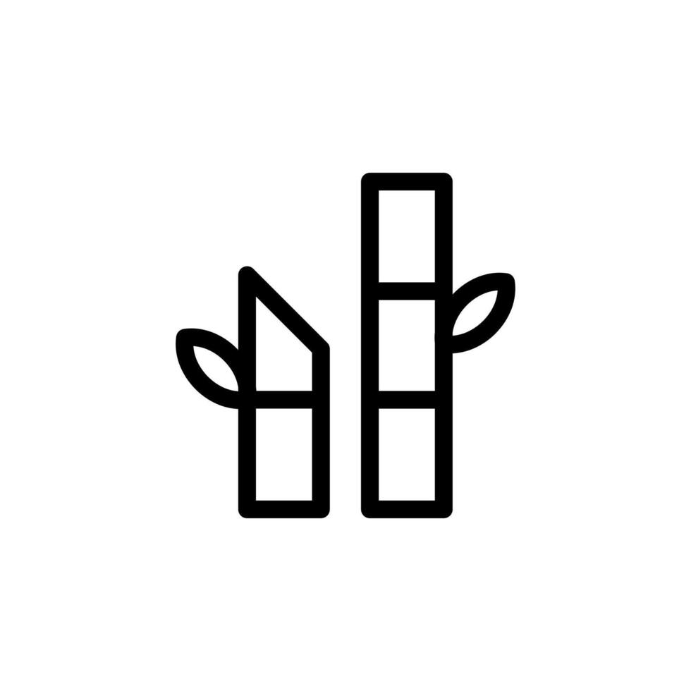Bamboo plant icon illustration vector