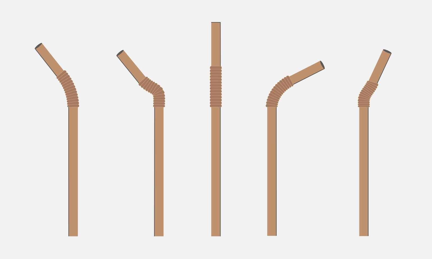 Straw for beverage paper vector