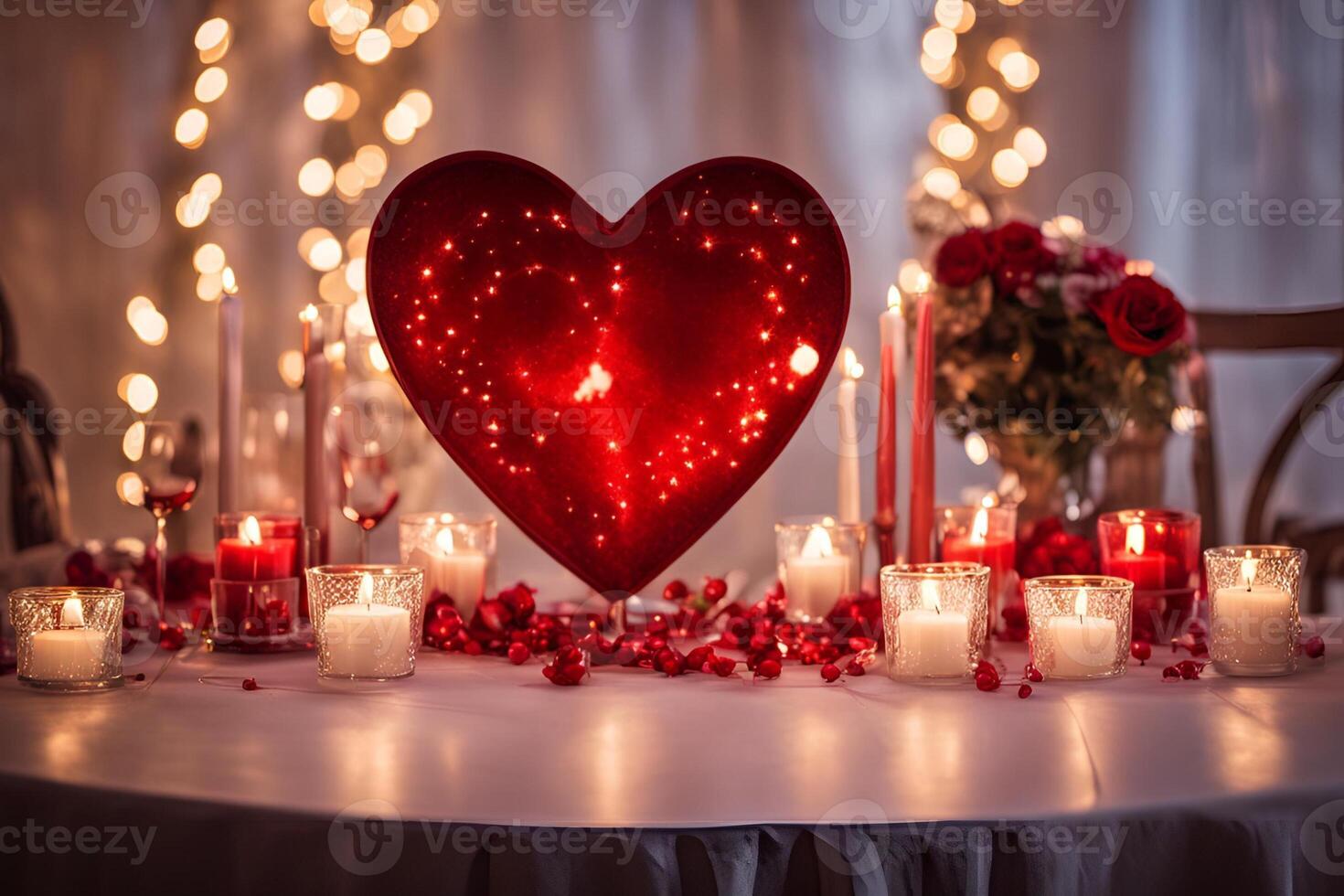 Red Heart Symbol for Valentine's Day Celebration photo