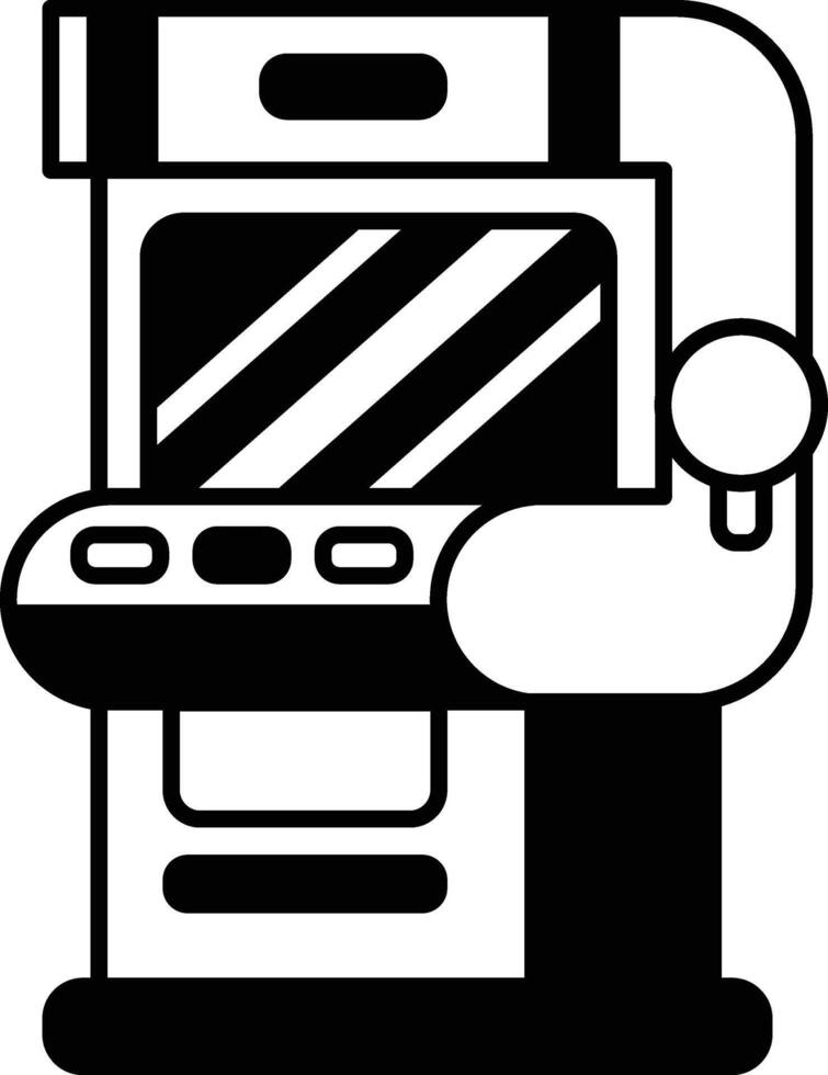 arcade game with a button vector
