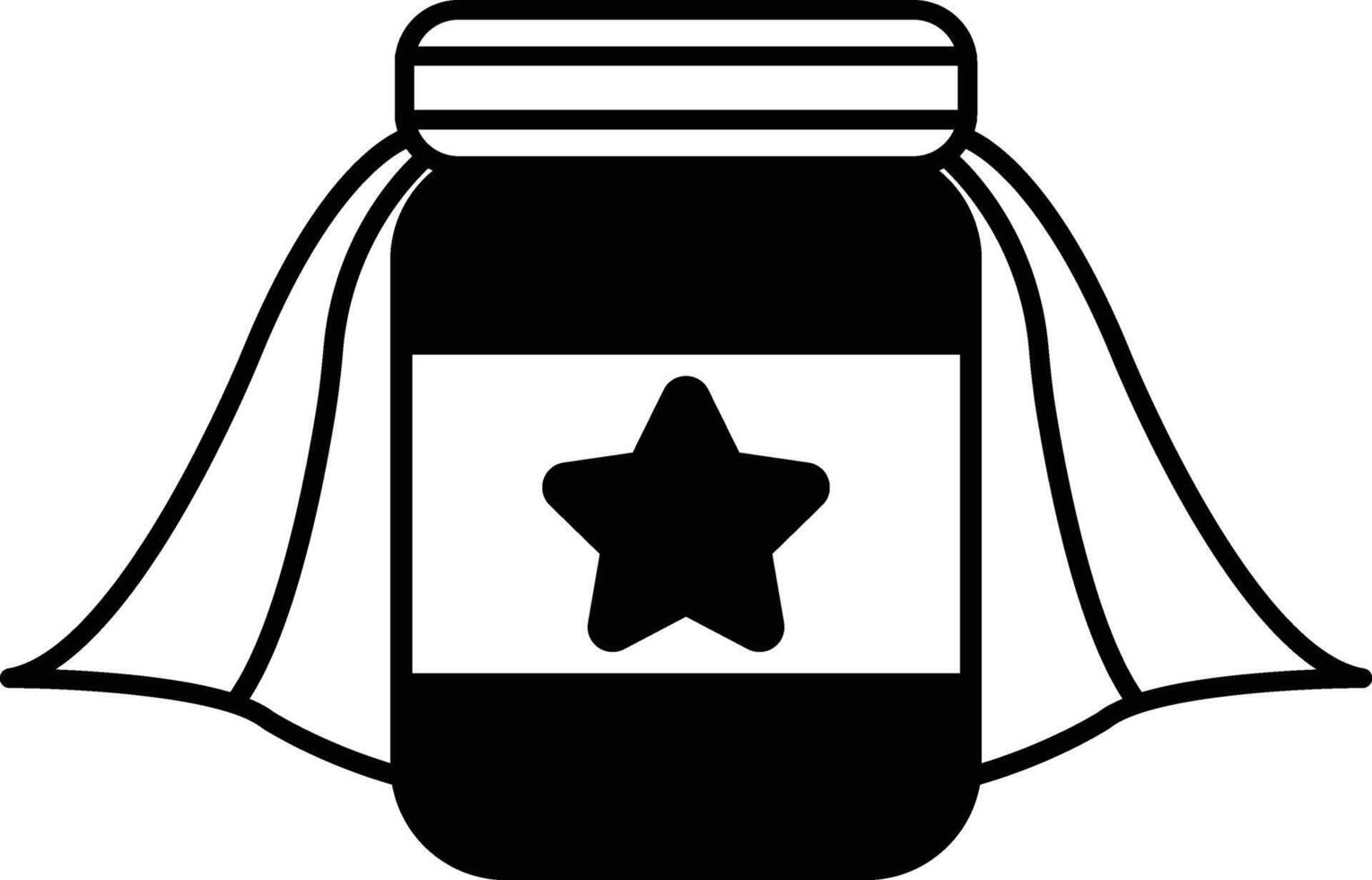 jar with a lid and a cape on it vector