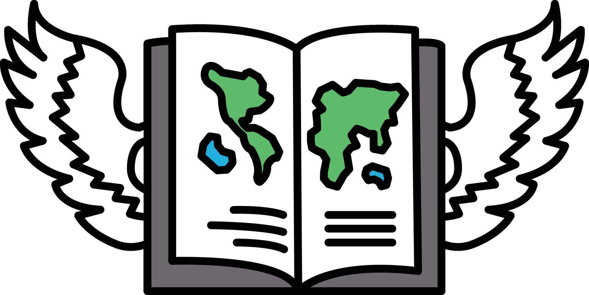A book with wings on the cover vector