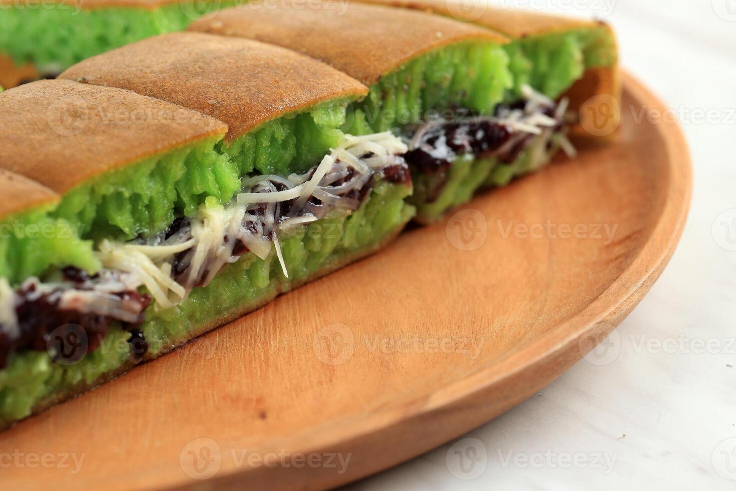 Martabak Pandan, Indonesian Traditional Street Food Named Martabak Manis Sweet Martabak photo