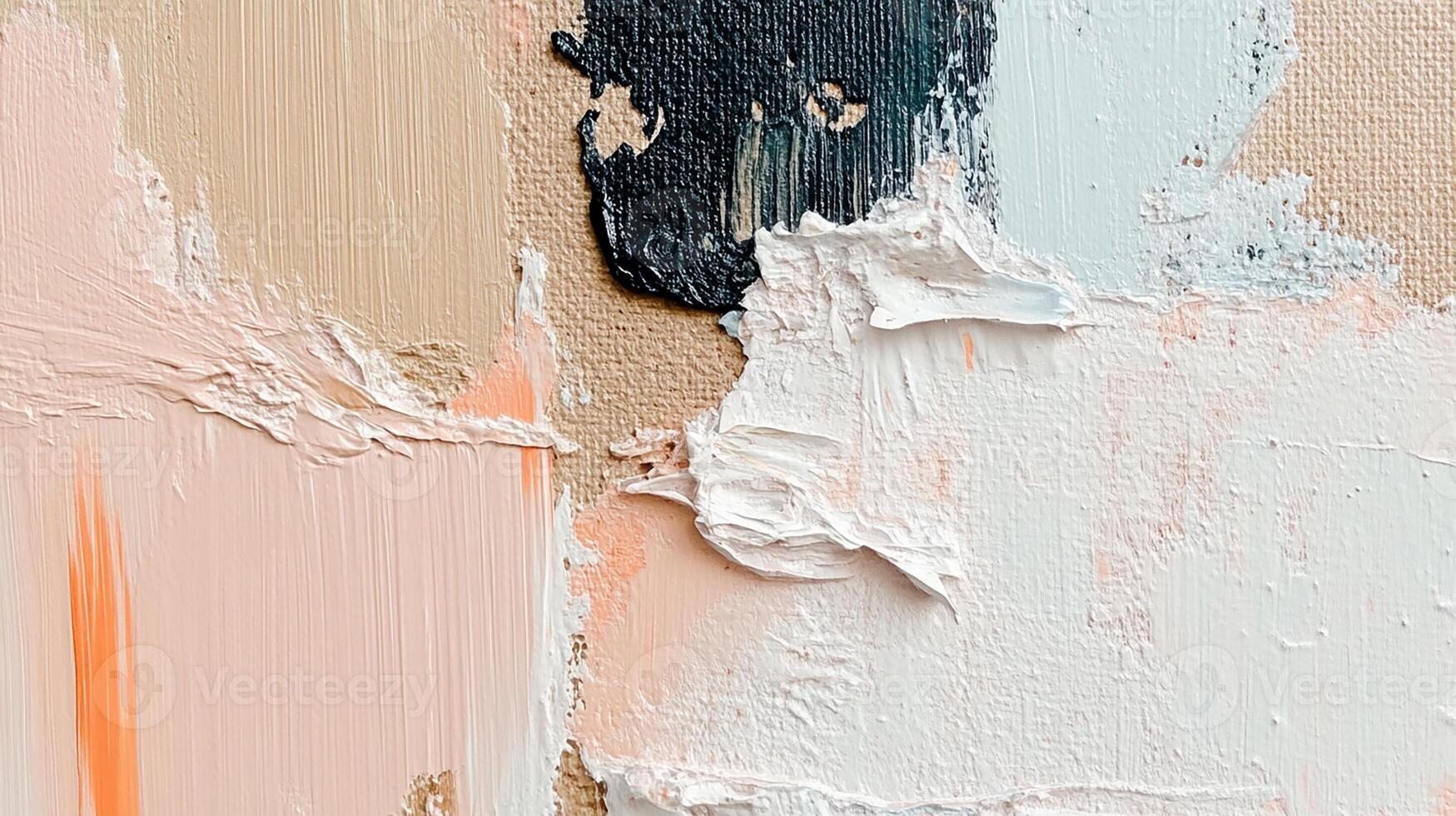 Abstract Textured Acrylic Paint on Canvas photo
