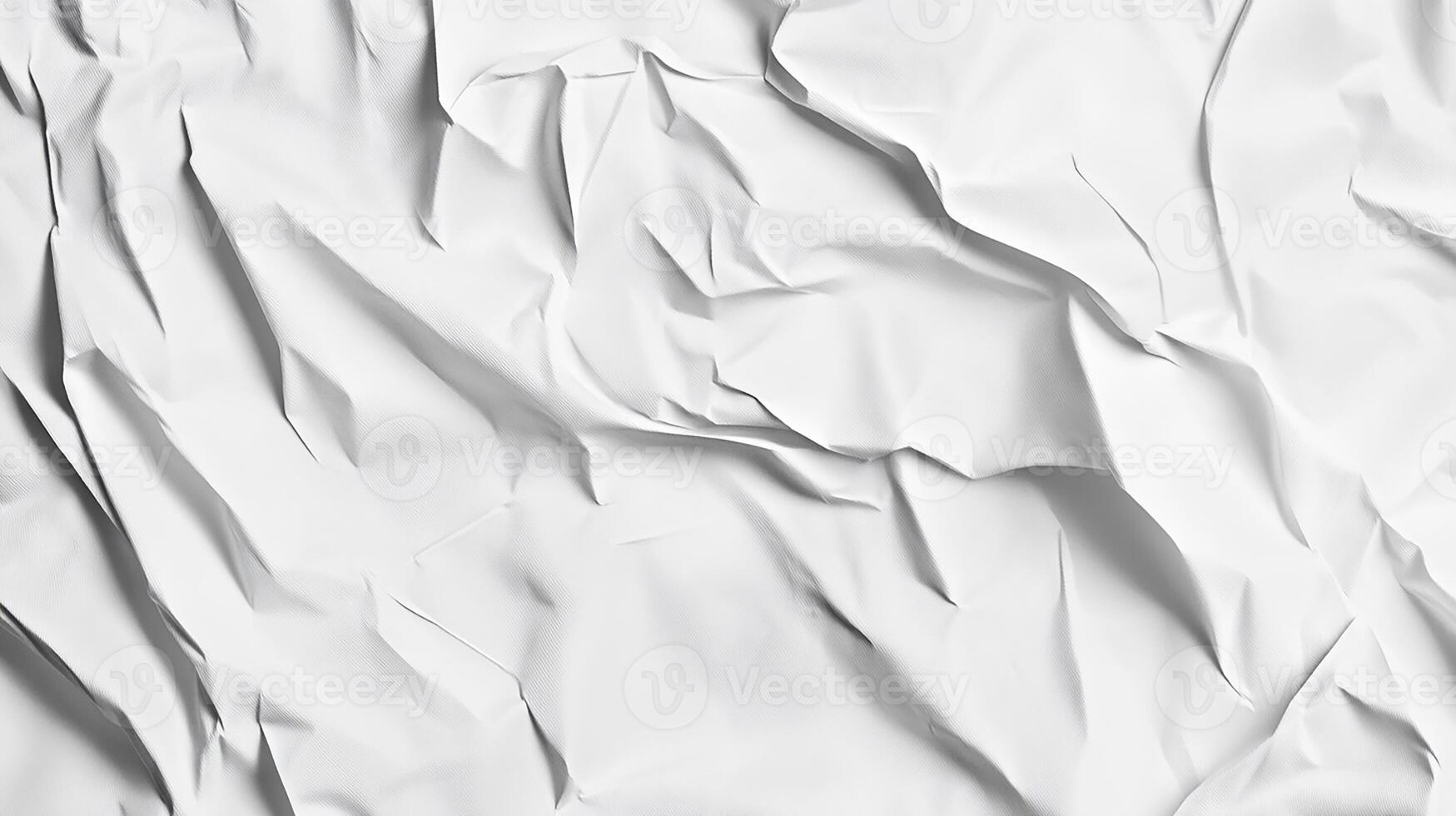 Wrinkled White Paper Texture Background for Design photo
