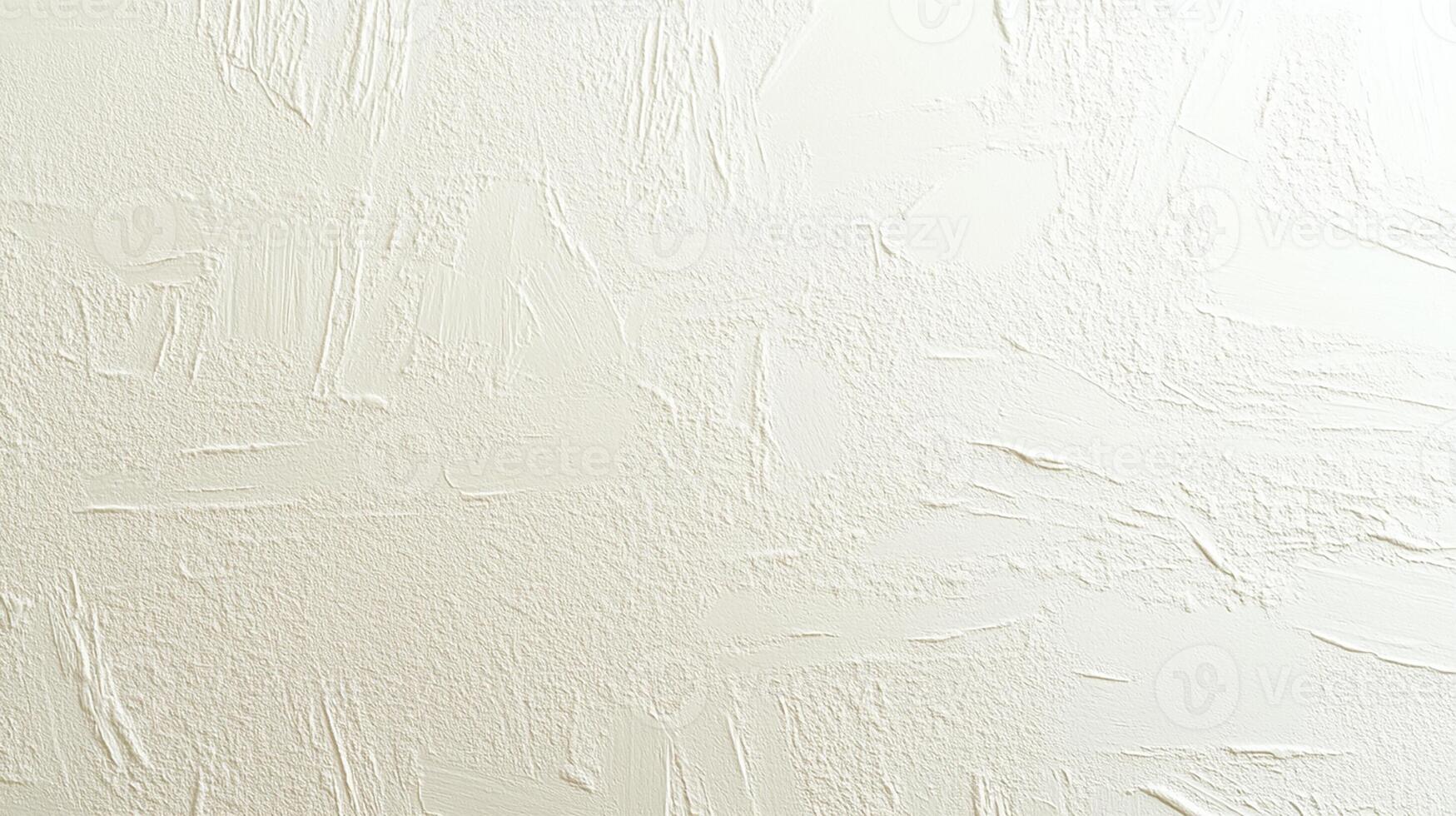 White Textured Plaster Wall with Abstract Patterns photo