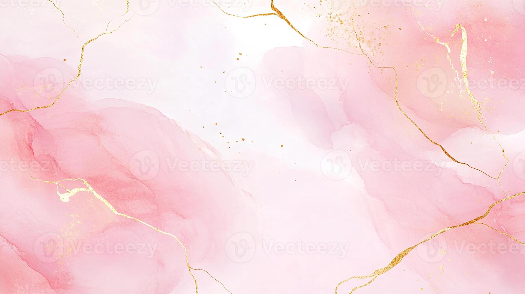 Pink and Gold Watercolor Background. Luxury Abstract Art for Design and Decor photo