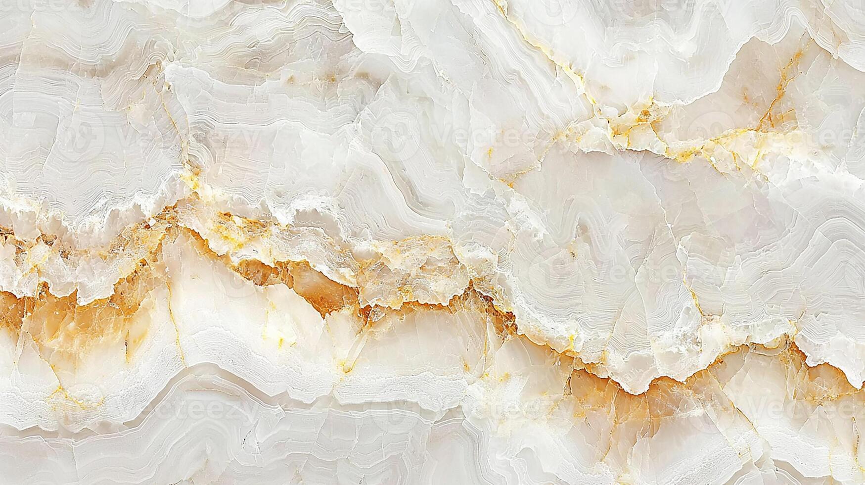 White Onyx with Golden Veins and Smooth Marble Texture photo