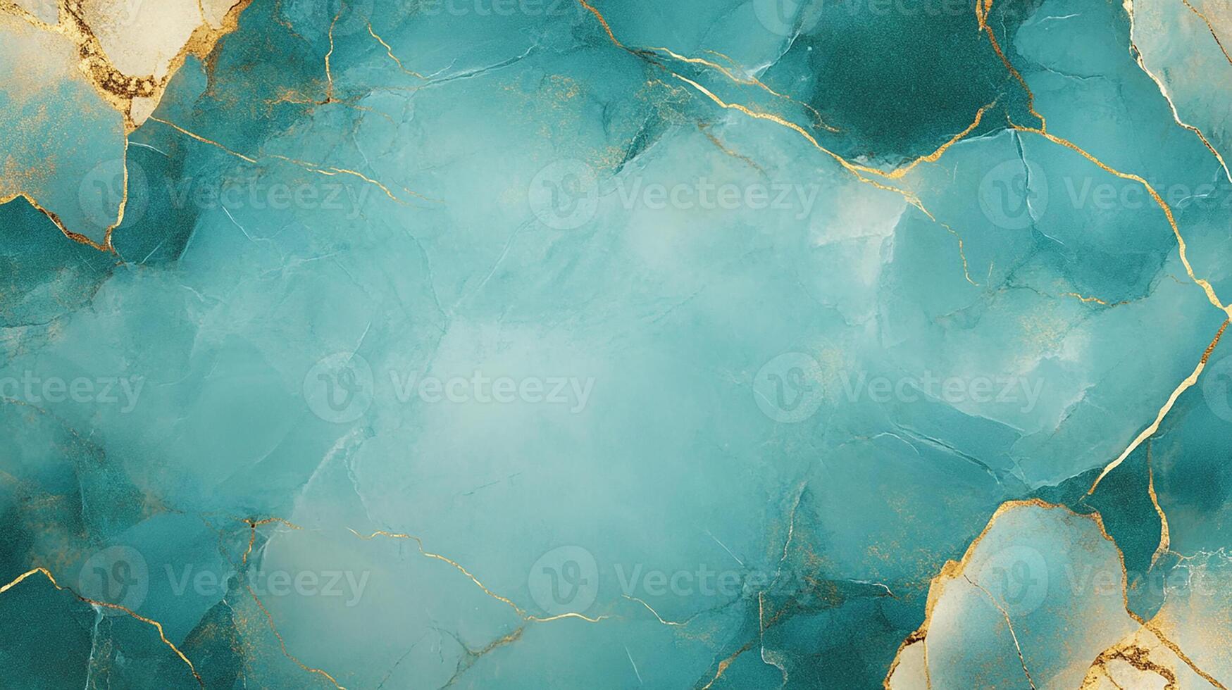 Elegant Teal Marble with Gold Veins and Unique Texture photo