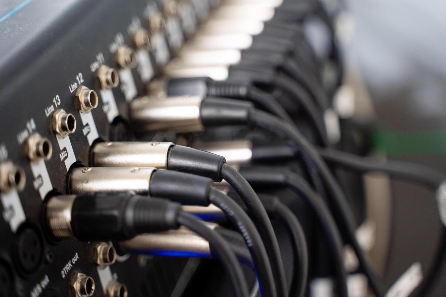 A close up of a large number of cables photo