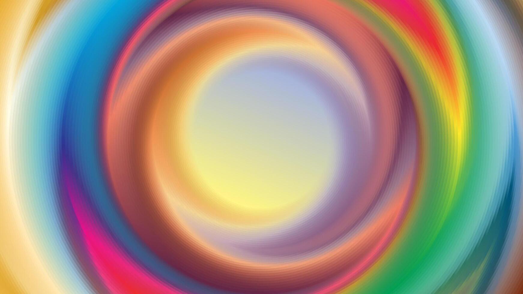 Colorful smooth abstract blurred circle gradient background in bright rainbow colors. Colorful smooth banner template. vector