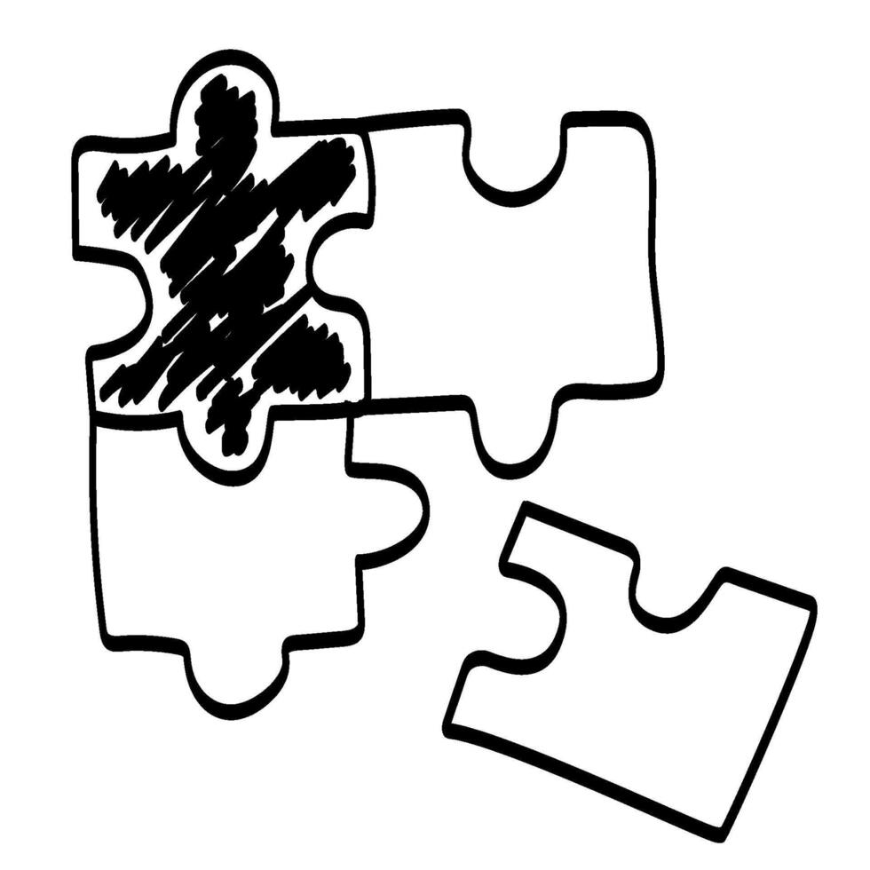 separate puzzle pieces vector