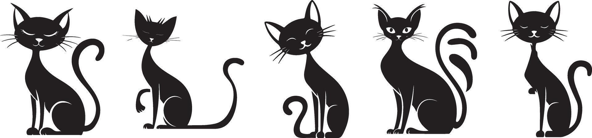 Cat Illustration Set vector