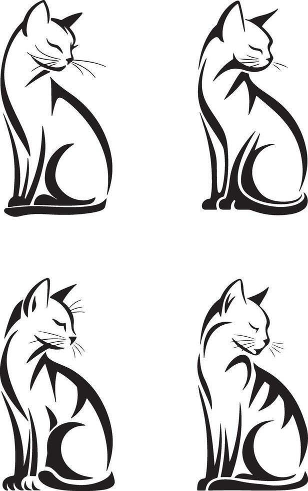 Cat art Set for Kids vector